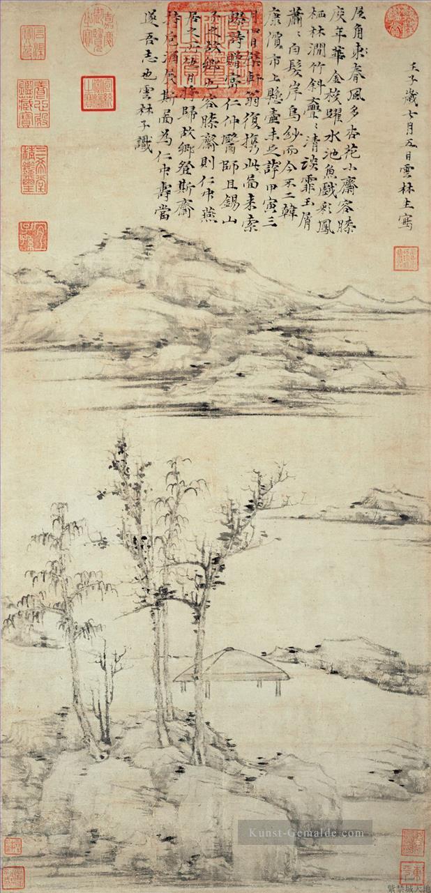 Das Rongxi Studio 1372 alte China Tinte Ölgemälde